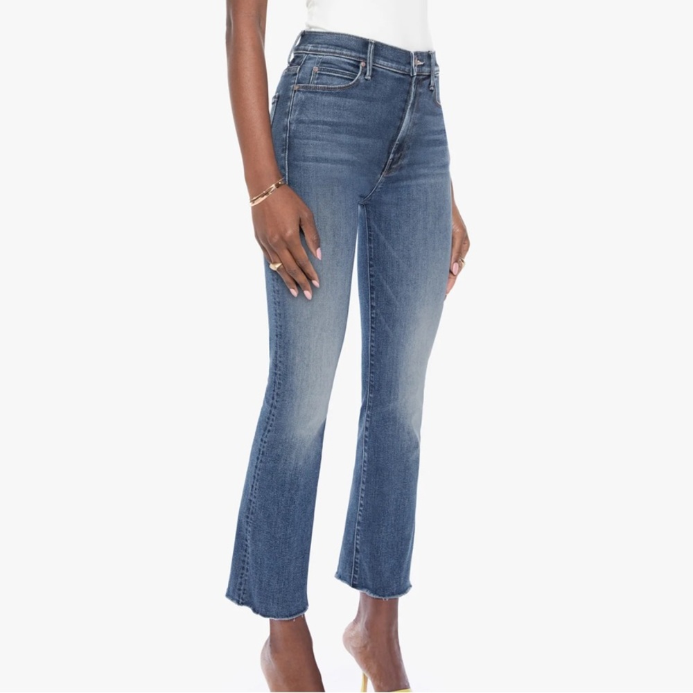MOTHER Hustler Ankle Fray Blue Jeans